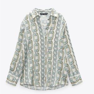 Zara Chain Print Blouse